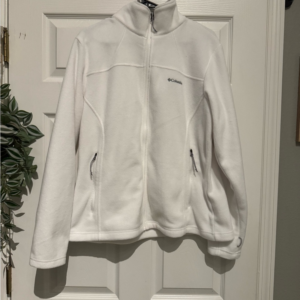 Columbia White Women's Full-Zip Fleece Jacket